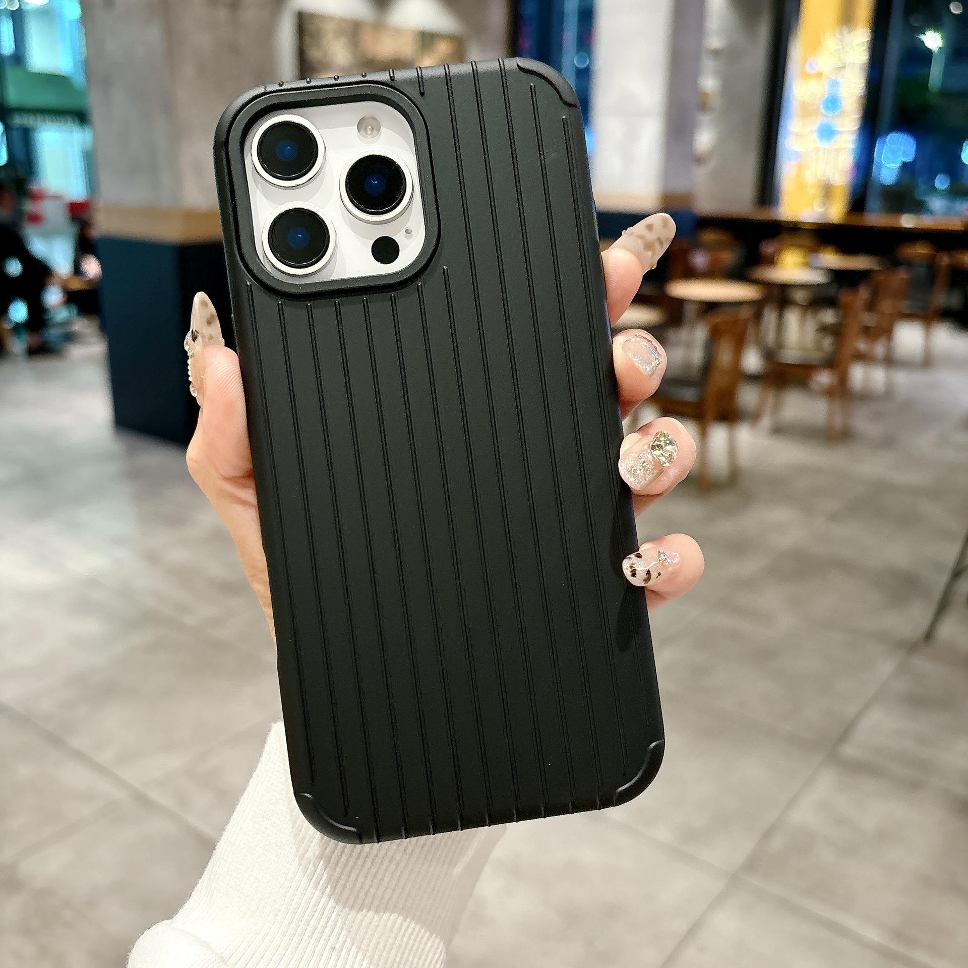 

Подходит для Apple 16 Promax Простой чехол для мобильного телефона Чемодан для iPhone 15 Защитный чехол 14 Ощущение кожи Противоскользящий iPhone16