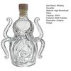 Octopus Whiskey Decanter, Glass Decorative Liquor Bottle, 320ml Whiskey Bottle, Multi-Purpose Decanter for Spirits Men Dad Home Bar