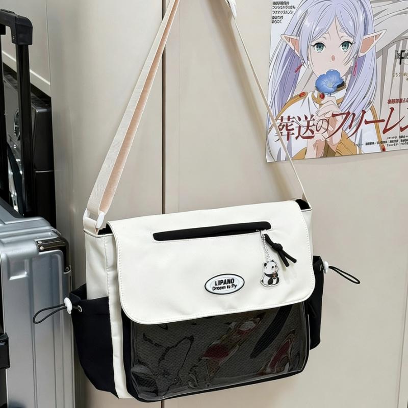 New Y2K Student Casul Crossbody Bag Clear DIY Display Ita Bag Lady Workwear Style Shoulder Bag Harajuku Fashion Travel Schoolbag