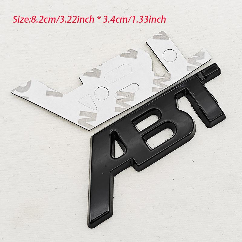 3D Metal Logo ABT Emblem Car Trunk Front Grille Badge For T6 S5 RS7 C8 Q8 RS6 SQ5 Q5 Q7 RS4 A3 8V A6 ABT Sticker Accessories