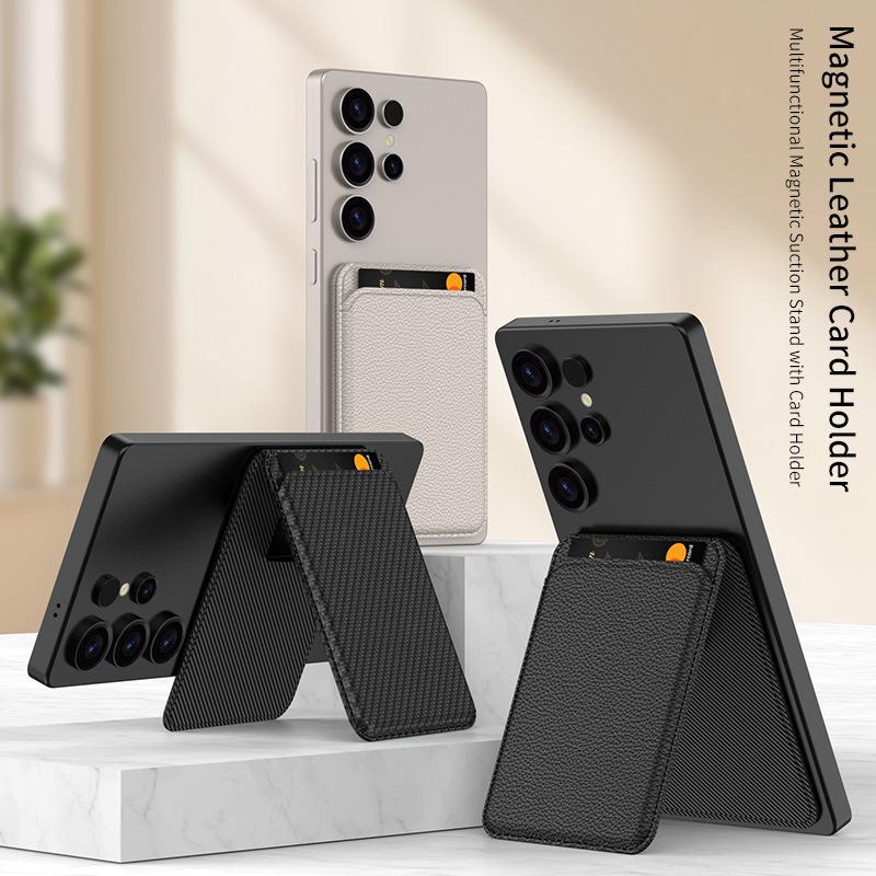 Card Holder with Magnetic Bracket for Samsung S25/S26 Series: Cross-Border Style Back Sticker Card Clip
