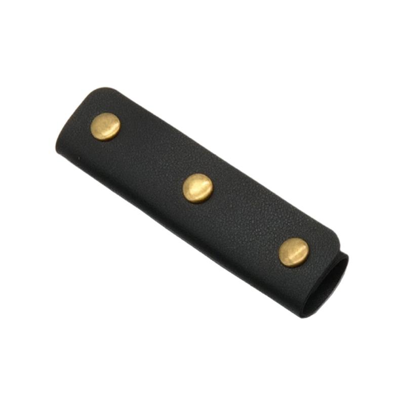 

Practical PU Leather Handbag Strap Protector With Slip Resistant And Secure Fixing Snap Protective Sleeve For Shopping Bags чорний
