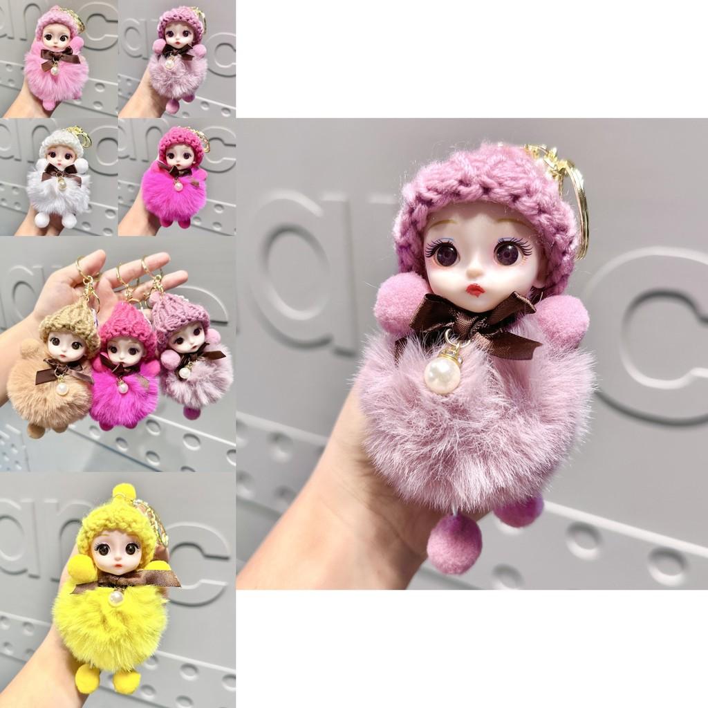 Charming Plush Big-eyed Doll Keychain For Lovely Bag Accessories And Gift Ideas