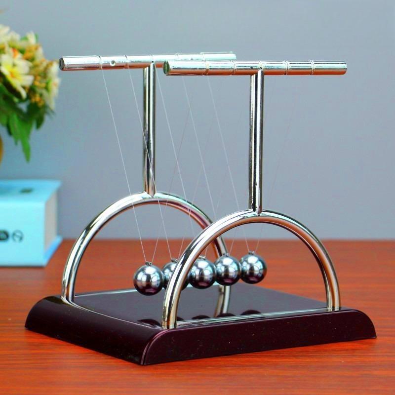 Newton Cradle Balance Steel Balls Perpetual Motion Collision Ball School Teaching Physics Science Pendulum Toy Home Decoration