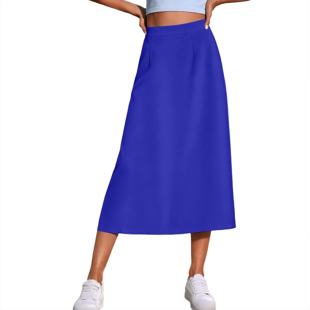 Modischer Damen-Freizeitrock mit hoher Taille - Farbe A-Linie