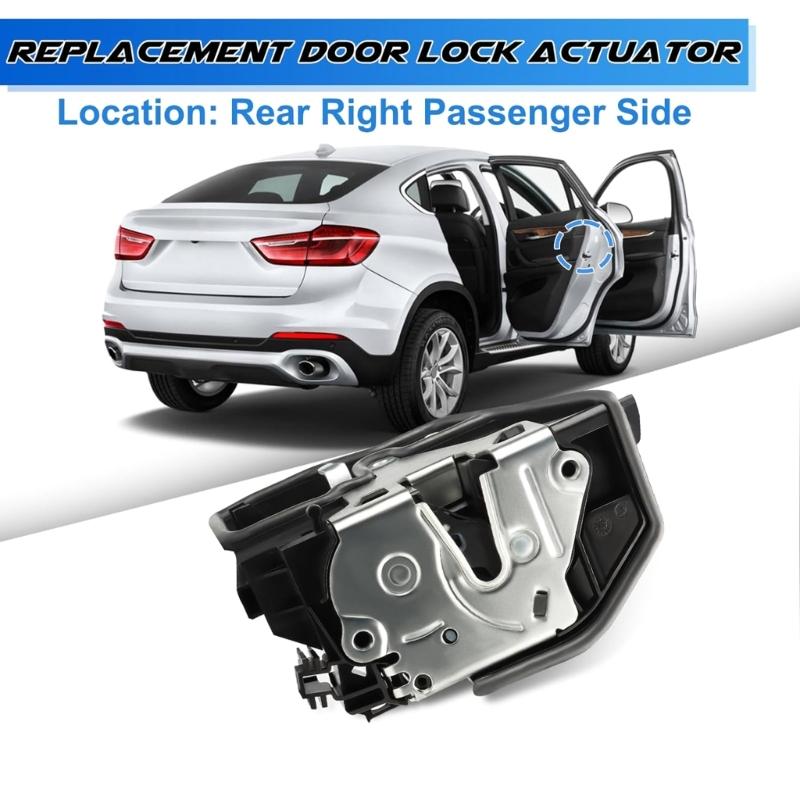 Rear Right Passenger Side Power Door Lock Actuator Motor Fit for E60 E61 E70 E83 328i Easy Installation