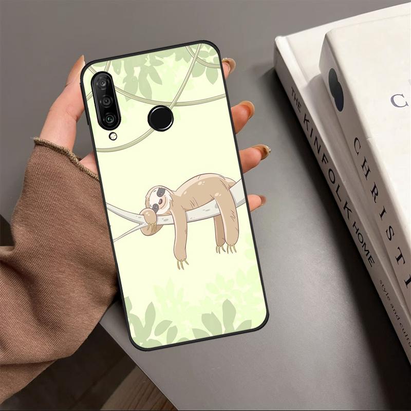 Funny Cute Sloths For Huawei P40 P20 P30 Lite P60 Pro Nova 12i 12s 11i 10 9 SE 5T Y91 Y90 Y60 Y70 Y72 Y61 Case