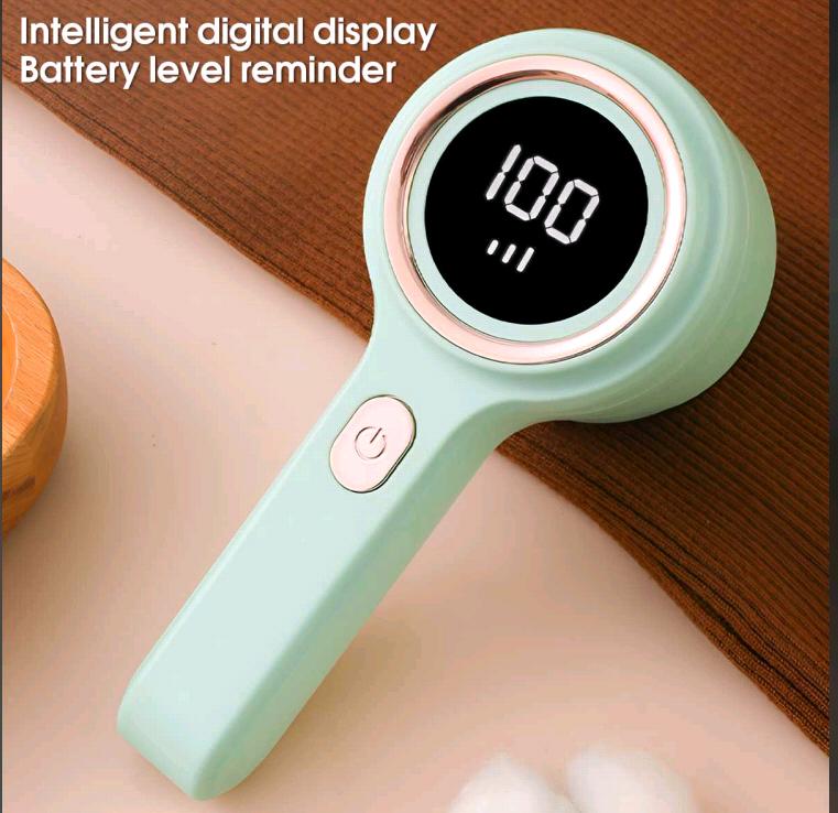 Digital display hair ball trimmer, shaving device, pilling device, rechargeable shaving and suction device, clothing светло-зеленый