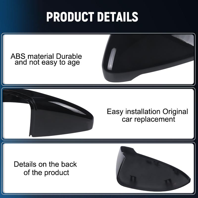 Glossy Black/Super White Door Wing Rearview Mirror Housing Shell W/Turn Signal For VW Jetta 2024 2025