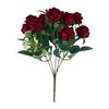 Artificial Rose Flower Multi-Heads Fake Rose Flower Bouquet with Stem for DIY Bridal Bouquet Wedding Party Table Centerpiece Home Decor