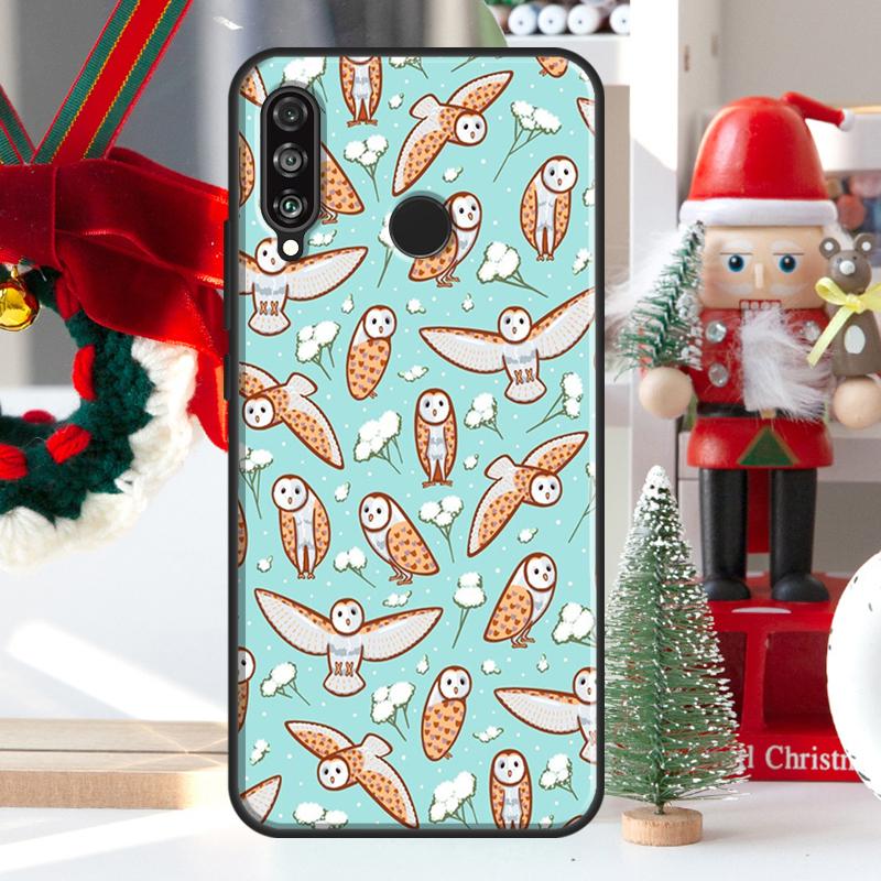 Cute Owl Cartoon For Huawei Nova 7i 8i 11i 12i 12s Y73 Y70 Y90 Y60 Y72 Y61 Y91 9 10 SE P30 Pro P40 Lite Case