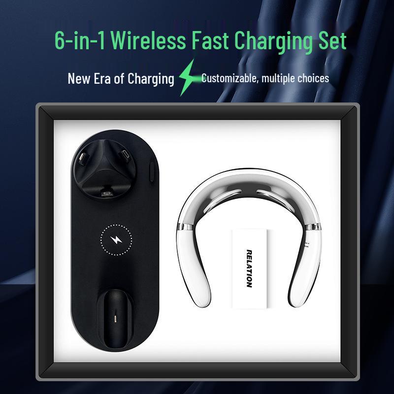 Wireless Charger Gift - Customizable Six-in-One for Company Events and Souvenirs