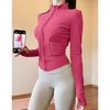 Sunscreen Clothes Stand-up Collar Tight Sports Jacket Women's Yoga Clothes Top Zipper Cardigan Running Fitness Clothes Jacket Long Sleeves