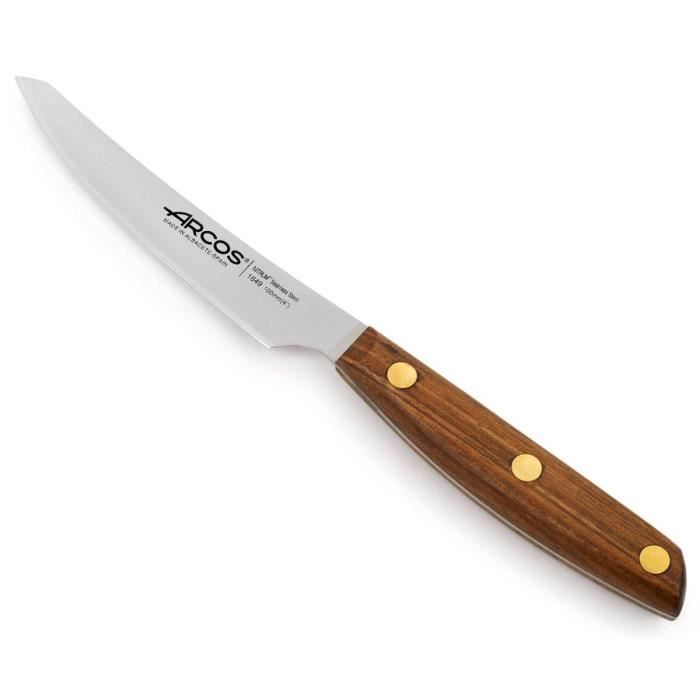 Couteau à Steak - ARCOS - Nórdika - 100 mm - Acier Inoxydable Nitrum® - Bois d’Ovangkol