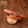 Women'S Belt Pin Buckle Women'S Genuine Leather Retro Pure Cowhide Belt Jeans Thin