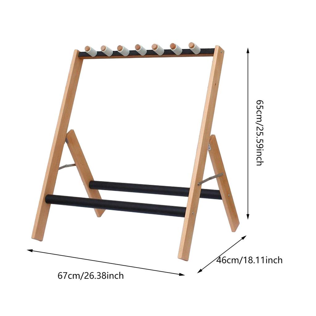 Multiple Guitar Stand Non Scratch Padding Portable Folding Removable Retainers Guitar Holder Wood for Case Bass Guitar Bag Home