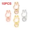 10Pcs Rabbit Hollow Key Chain Key Ring Keychain Diy Accessories Lobster Clasp