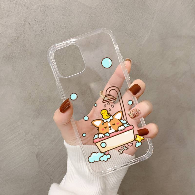 Funny Cute Dog Corgi Phone Case for iphone 13 11 12 pro XS MAX 8 7 6 6S Plus X 5S SE 2020 XR case