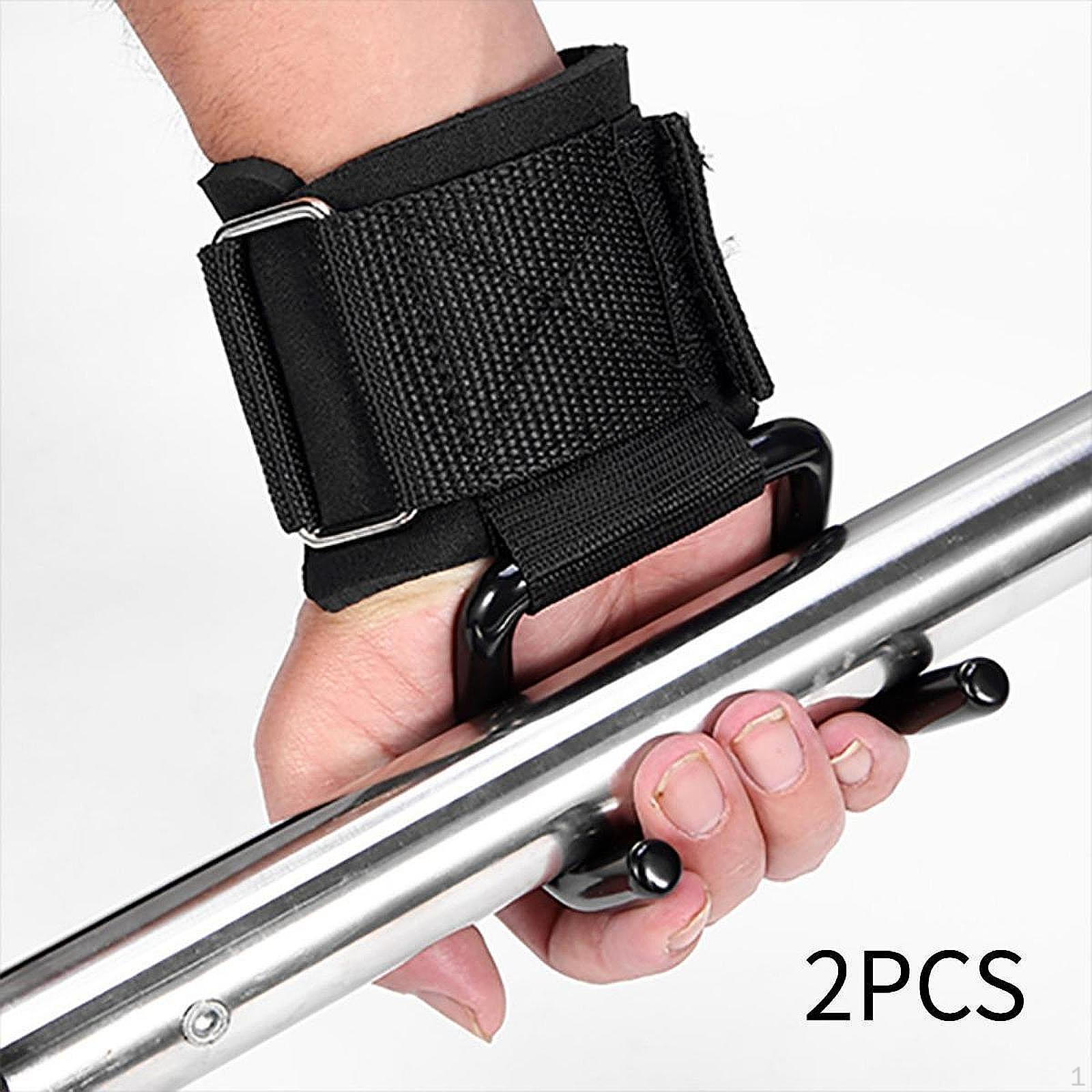 

2 шт. Крюки для поднятия тяжестей Спортивные ремни Аксессуары для мужчин и женщин Практичные Black Hook