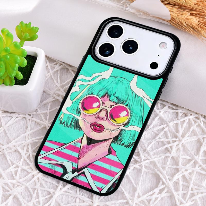 Hippie Grunge Art Phone Case for iPhone 17 Air 16 15 11 12 14 13 Pro Max Shockproof Cover