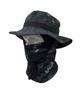 Outdoor Camouflage Taktischer Fischerhut Kapuzen-Set Gesichtsmaske Sonnenschutz Polyester Vier Jahreszeiten für Radfahren Bergsteigen
