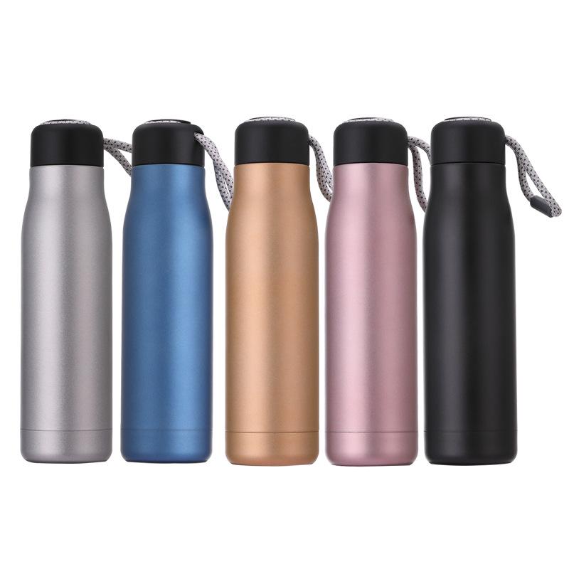 

Stainless Steel Large Capacity Insulated Sports Water Bottle for All Ages 400ml розовый