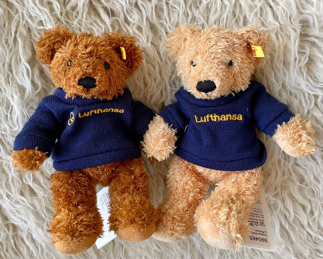 

[Б/У] Пара плюшевых мишек в аэропорту Lufthansa