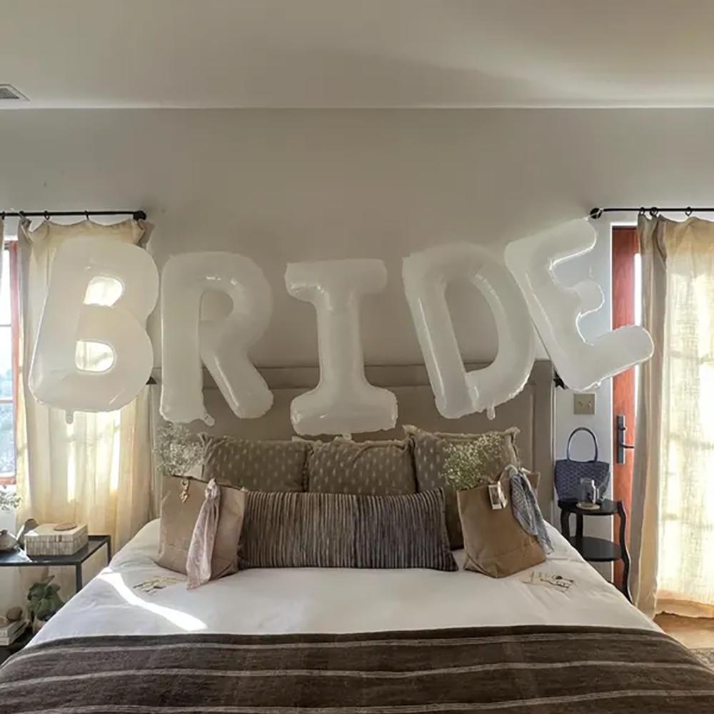 Jumbo BRIDE Balloon Letters Bachelorette Party Wedding Tabletop Table Scatter Centerpiece Decoration Bridal Shower Engagement