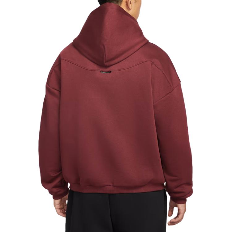 Nike Standard Issue Therma-FIT Men's Pullover Hoodie Dark Team Red Pale Ivory IM5919-619