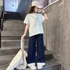 Girls' Casual Summer Two-Piece Set: Korean Style Cotton Top & Denim Pants for Kids (2026).