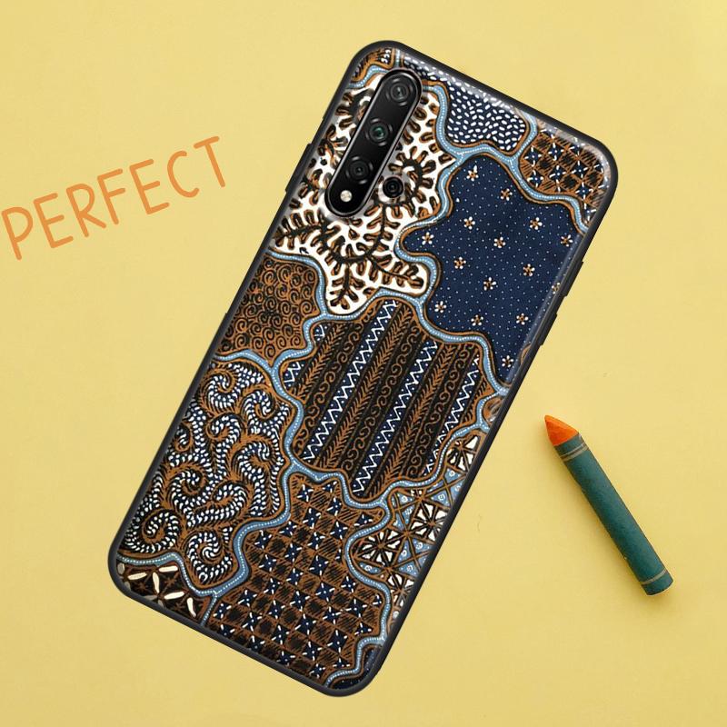 Batik Pattern For Huawei Nova Y91 Y70 Y72 Y73 Y60 Y90 Y61 8i 7i 11i 12i 12s 9 10 SE P20 P30 P40 Lite Case