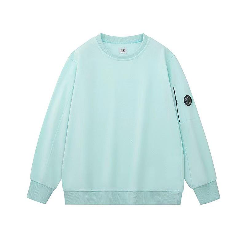 CP Modna Unisex Bluza z Kapturem Okrągłym Dekoltem i Wzorem z Soczewką - Jesień/Zima Jednolity Kolor, Zamek Błyskawiczny i Kieszeń.