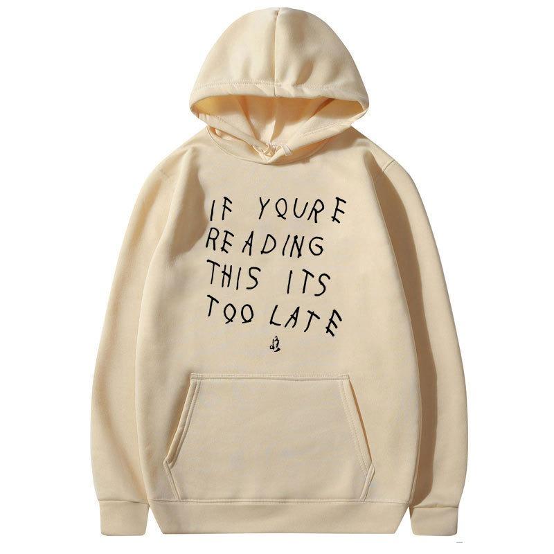New Drake Letter Print Hoodie Sweatshirt, Stylish and Casual Multi-purpose Streetwear Long-sleeved Pullover for Men and Women