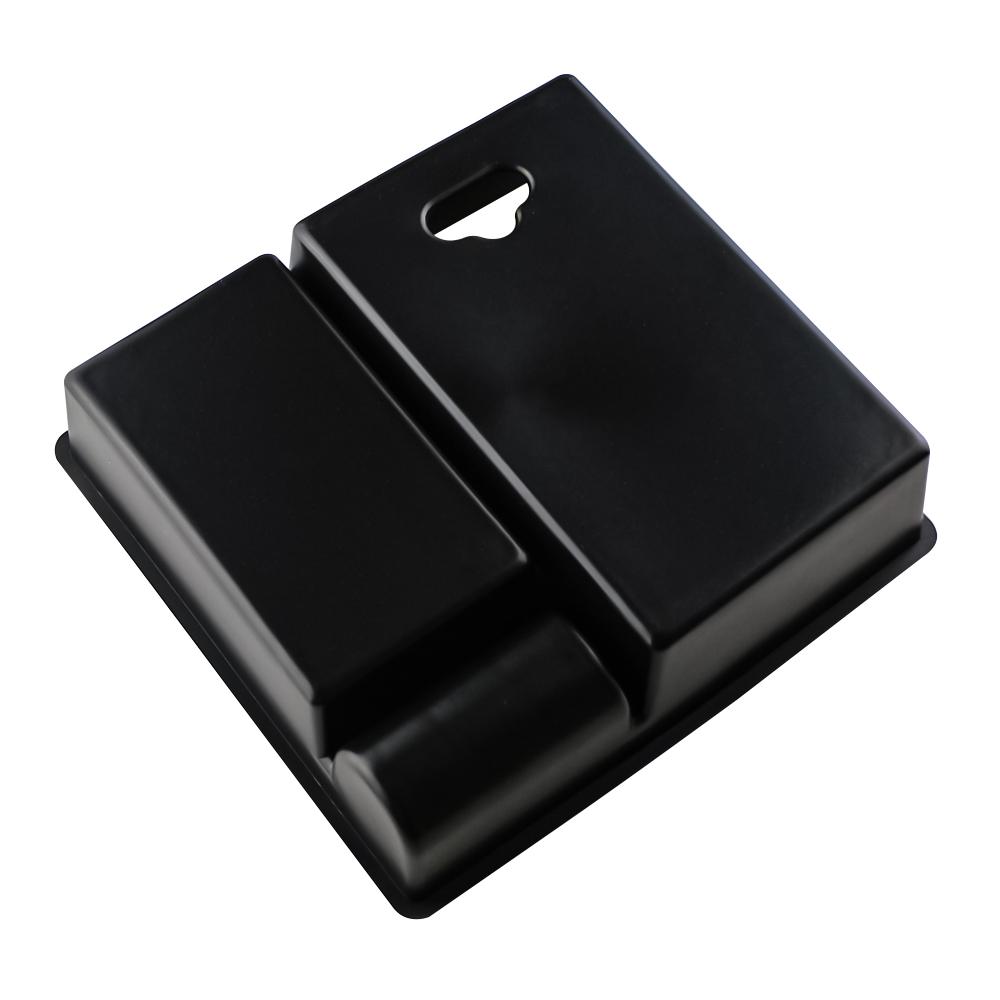For Toyota Hilux Vigo Fortuner Innova 2004 - 2014 Car Armrest Storage Box ABS+Rubber Pad Accessories