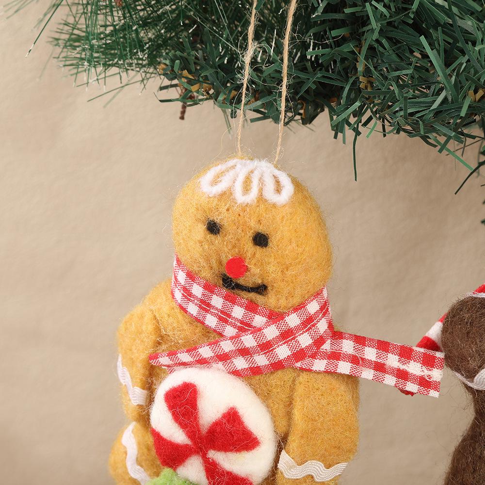 Creative Wool Felt Gingerbread Man Christmas Ornaments