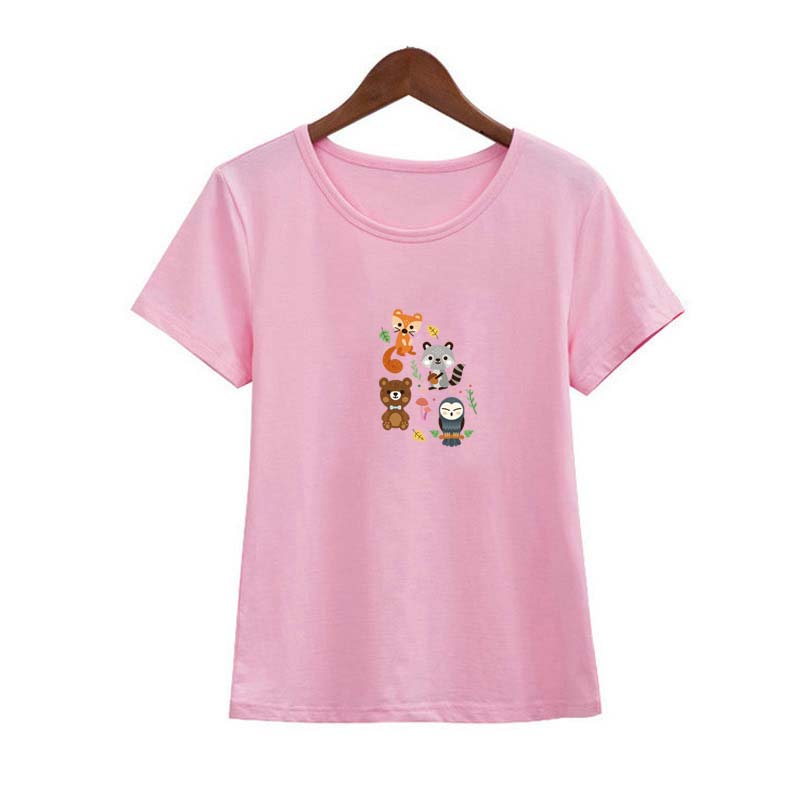 Cute Forest Animal Iron On Patches Thermal Press Vinyl Hoodies Tops Washable Diy Fabric Patches Children Hat Socks Transfer