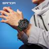 SANDA Multifunctional Military Watch for Men Dual Display Digital Waterproof Luminous Mens Wristwatches Quartz Clock Sport Watches