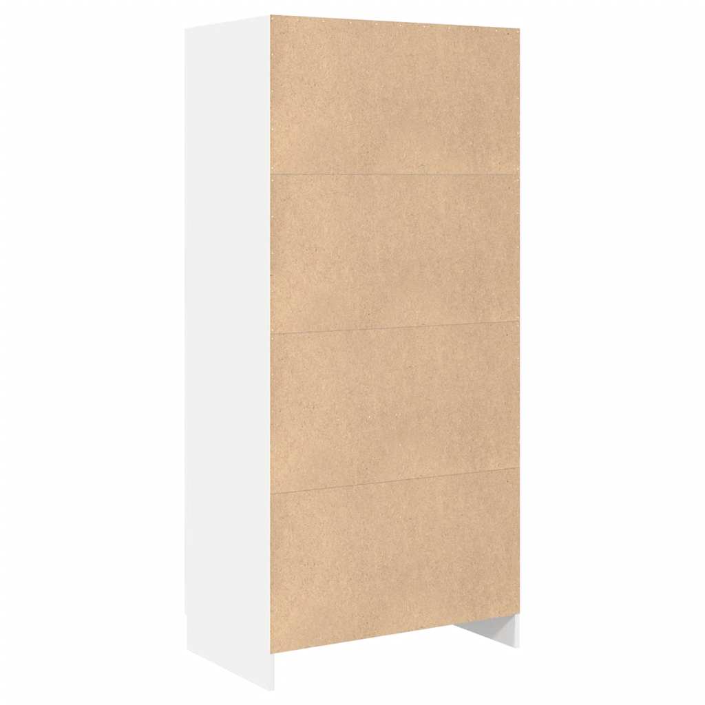 Wardrobe White 82.5 x 51.5 x 180 cm Engineered Wood