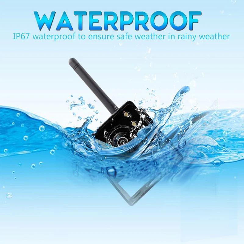 HD Wireless Reverse Camera WiFi Reverse Camera for Truck Trailer Truck RV Camper 170° Wide Angle Night Vision