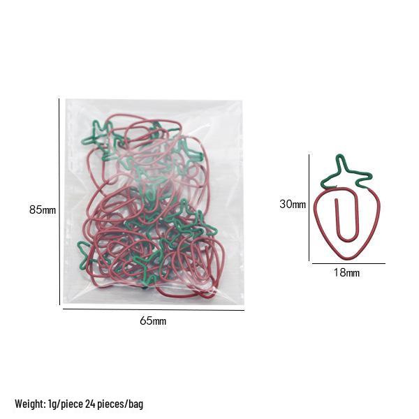 Cross-Border Colorful Carrot Paper Clips - Creative and Irregular Cartoon Metal Bookmarks for Planners