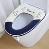 Bathroom Universal Toilet Cushion Plush With Handle Cute Cartoon Waterproof Toilet Washer Household Toilet Seat Cover Toilet Mat