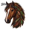 Creative Needlework Supplies Art Sewing Fabric DIY Patchwork Kit Floral Horse Flower Theme Kit