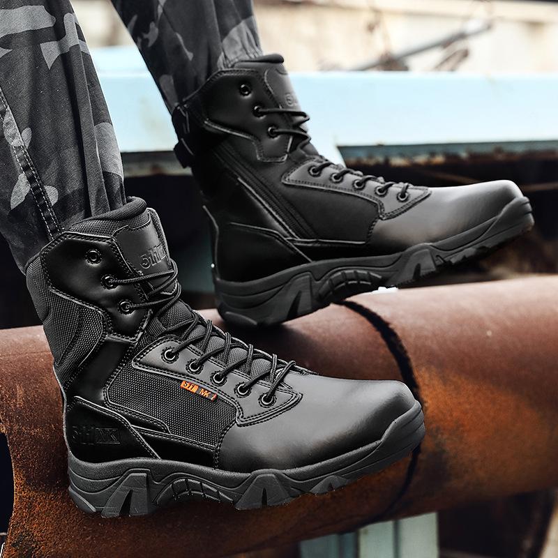 New military boots men's large size high top breathable waterproof tooling boots outdoor desert adventure combat training boots