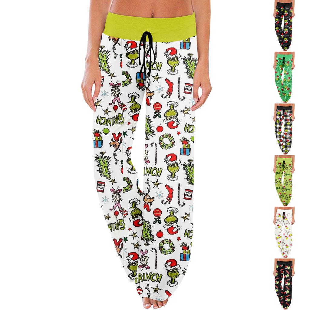 Anime-Pyjamahose, Nachtwäsche, lässige Hose mit Kordelzug und elastischer Taille, bequeme, gerade, lockere Yoga-Hose