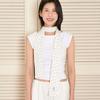 mini star cotton scarf - ivory
