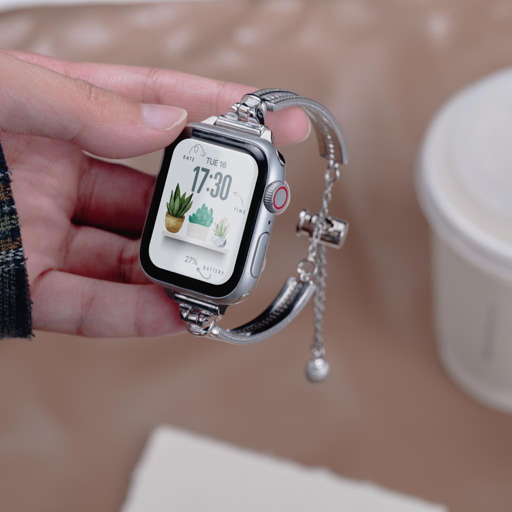 Shiny Diamond Bracelet For Apple Watch Ultra 3 49mm 38 40 42 46 49mm Women Slim Strap for Iwatch Series 11 10 9 8 7 6 5 SE3 Band