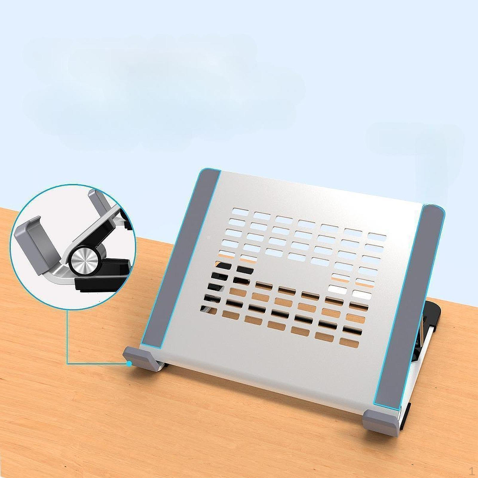 

Подставка для планшета, регулируемая, складная, многофункциональная, нескользящая, портативная, экономящая место полка для ноутбука серебряный