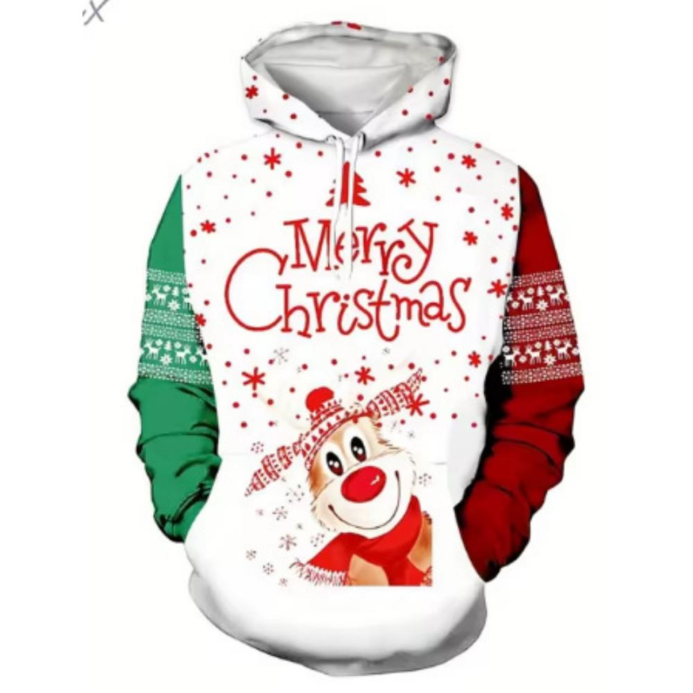 Men's hooded sweatshirt 3D printing fashion spring autumn Christmas new fitness abs men cross-border Europe and the United States