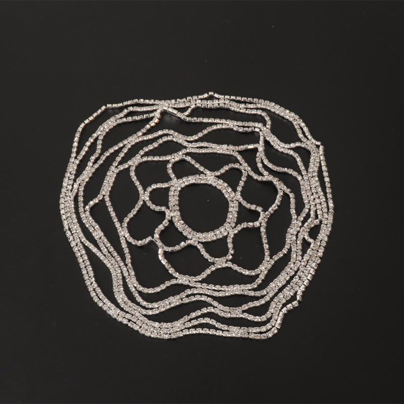 Rhinestone Bridal Forehead Chain Mesh Headpiece
