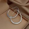 Huitan Waterdrop Shaped Big Hoop Earrings for Women Minimalist Metal Earrings Daily Wear Temperament Statement Jewelry Drop Ship